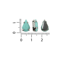 Gemas Engarzada Opaca Gota 08x13 mm - tienda online