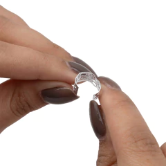 Imagen de Anillo Cuffs Plateados 8x9 mm