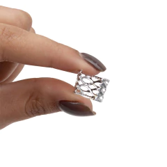 Imagen de Anillo Cuffs Plateados 10x12 mm