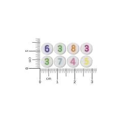 Plastico Plano Blanco Numeros Multicolor en internet