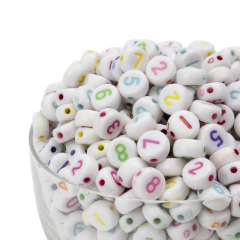 Plastico Plano Blanco Numeros Multicolor - tienda online