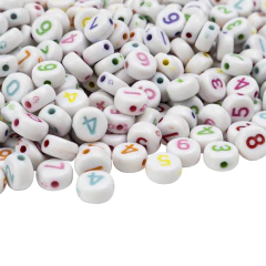 Plastico Plano Blanco Numeros Multicolor - comprar online