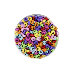 Plastico Plano Multicolor Oscuro Numeros Negros - ALMACEN DE ARMADO