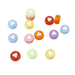 Plastico Plano Mix Claro Corazon Blanco - tienda online