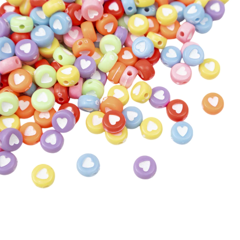 Plastico Plano Mix Claro Corazon Blanco - comprar online