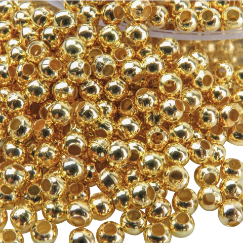 Bolitas de Metal Dorada 4 mm - comprar online