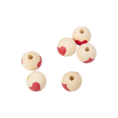 Cuenta de Madera Natural con Corazon 15MM en internet