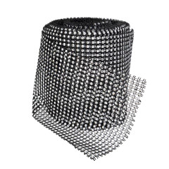 Falso Strass Plateado Base Negra 24 Lineas - tienda online