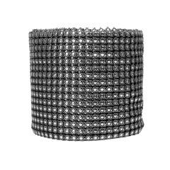 Falso Strass Flor Plateada Base Negra 5 mm - ALMACEN DE ARMADO