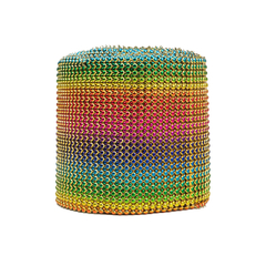 Galon Falso Strass Multicolor con Circulos x 10 Yardas