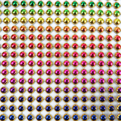 Galon Falso Strass Multicolor con Circulos x 10 Yardas - tienda online
