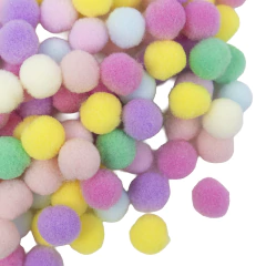 Pompones de Felpa Colores Pasteles 1.0 cm - comprar online