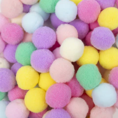 Pompones de Felpa Colores Pasteles 2.5 cm - ALMACEN DE ARMADO