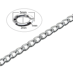 Cadena de Aluminio x Metro 5.5x3.6mm - comprar online