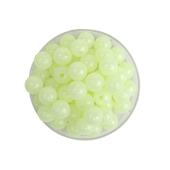 Cuenta Plastica con Brillo en la Oscuridad 10mm