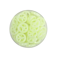 Simbolo Paz plastico con Brillo en la Oscuridad