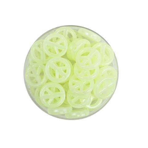 Simbolo Paz plastico con Brillo en la Oscuridad