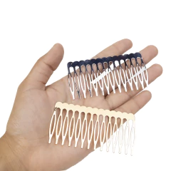 Peineta Metalica 14 Lineas 7.3 x 3.9 cm