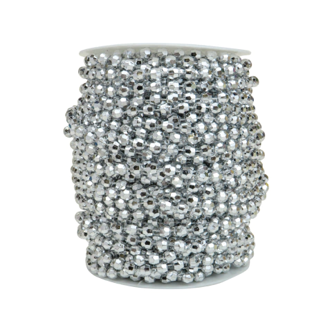 Rollo de Perla Inyectada Facetada 6 mm x 30 mt