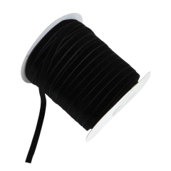 Cinta de Terciopelo Negra 1 cm