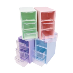 Caja Acrilica Colores Pasteles 3 Cajones