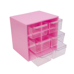 Caja Acrilica Colores Pasteles 6 Cajones - ALMACEN DE ARMADO