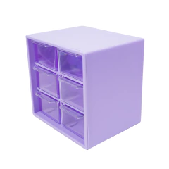 Caja Acrilica Colores Pasteles 6 Cajones - comprar online