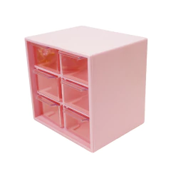 Caja Acrilica Colores Pasteles 6 Cajones