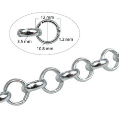 Cadena de Aluminio Rolon BL 12mm x metro - comprar online