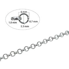Cadena de Aluminio Rolon BL 6mm x metro - comprar online