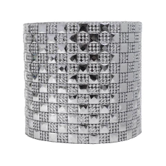 Falso Strass Plateado con Cuadros - ALMACEN DE ARMADO