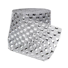 Falso Strass Plateado con Cuadros - tienda online