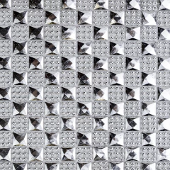 Imagen de Falso Strass Plateado con Cuadros