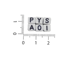 Plastico letras cuenta cuadrada blanco y negro 7 x 7 mm - comprar online