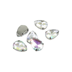 Gemas Engarzada Tornasol Gota 13x18 mm