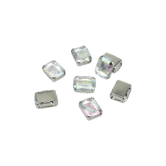 Gemas Engarzada Tornasol Rectangular 08x10 mm