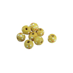 Cuentas de Madera con Pintitas 10 mm - tienda online