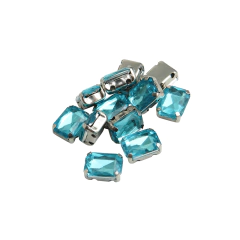 Imagen de Gemas Engarzada Traslucida Rectangular 10x14 mm