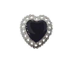 Corazon Esmaltado con Borde x 5 unidades