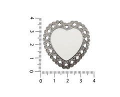 Corazon Esmaltado con Borde x 5 unidades - comprar online