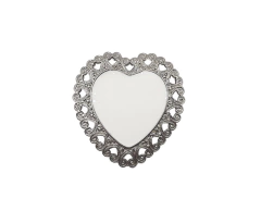 Corazon Esmaltado con Borde x 5 unidades