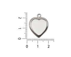 Corazon Esmaltado con Borde x 5 unidades - comprar online