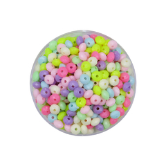 Plastico Pastel Cuenta Facetada 6mm