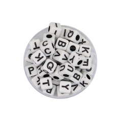 Plastico Cuadrado Blanco Letra Grande Negra 1cm