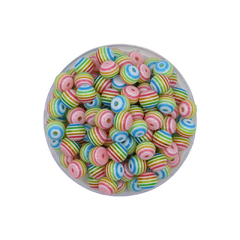 Bolitas Rayadas de Colores 8MM