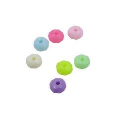 Plastico Pastel Cuenta Facetada 6mm - ALMACEN DE ARMADO