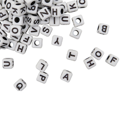Plastico Cuadrado Blanco Letra Grande Negra 1cm - ALMACEN DE ARMADO