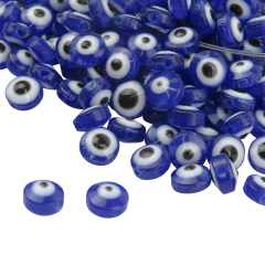 Ojos turcos planos 6 mm Azul - comprar online