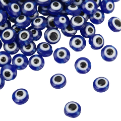 Imagen de Ojos turcos planos 8 mm Azul