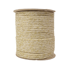 Cordon Trenzado Sintetico con Lurex de 4 mm x 100 mts